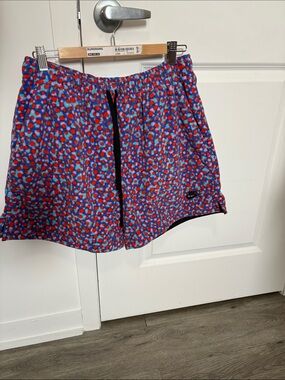 Nike Blue and Red Polka Dot Athletic Skirt with Black Trim